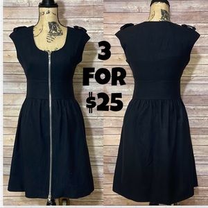 Club Monaco Navy Blue Wool Zipper Dress 2